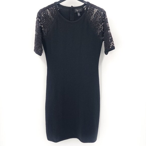 AQUA Black Cashmere Sweater Dress - Picture 1 of 3
